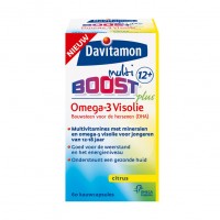 Davitamon儿童多重功效Omega- 3鱼油柑橘味 (12-18岁)60粒 Davitamon儿童多重功效Omega- 3鱼油柑橘味 (12-18岁)60粒