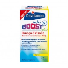Da­vi­ta­mon儿童多重功效Omega- 3鱼油柑橘味  (12-18岁）60粒