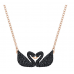 Swarovski New Iconic Swan Double Necklace, Black 5296468 施华洛世奇标志性天鹅双项链,黑色 Swarovski New Iconic Swan Double Necklace, Black 5296468 施华洛世奇标志性天鹅双项链,黑色