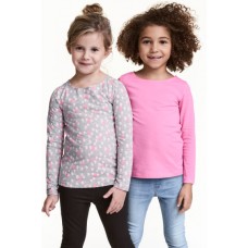 H&M Set van 2 tops Grijs/stippen H&M 女童上衣2套装 （灰色/圆点）